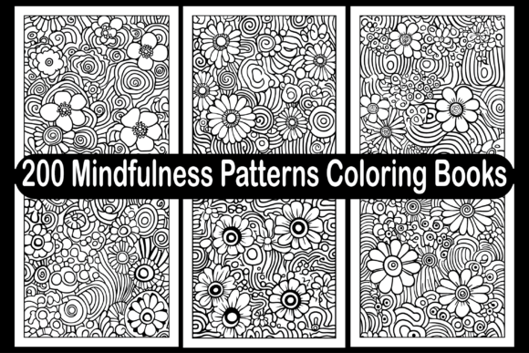 200 Mindfulness Patterns Coloring Books Graphics & Coloring Pages Review