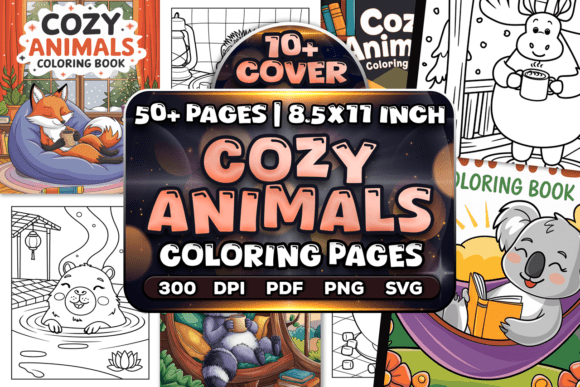 50 Cozy Animals Coloring Pages Graphics Review
