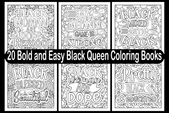 Bold and Easy Black Queen Coloring Books Graphics and Coloring Pages