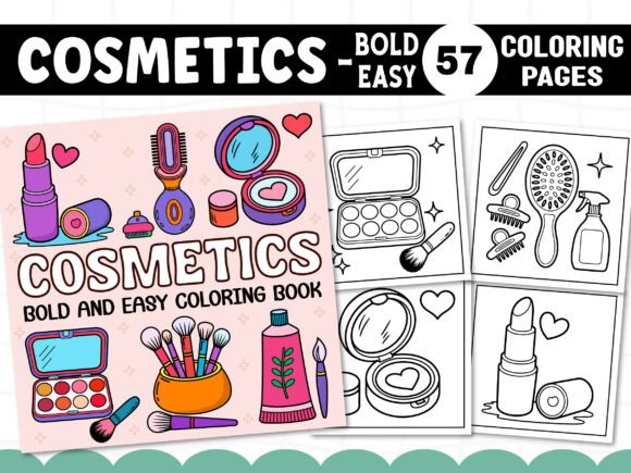 Bold and Easy Cosmetics Coloring Pages: A Review for Graphics