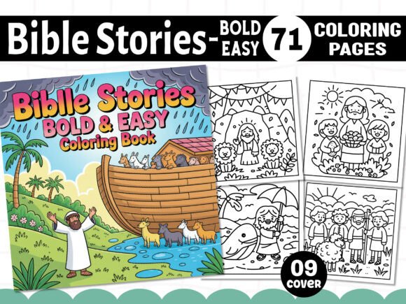 Bold Easy Bible Stories Coloring Pages for Graphics