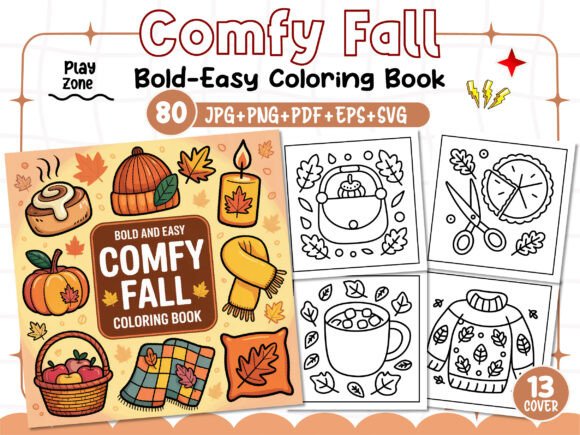 Bold Easy Comfy Fall Coloring Pages Graphics Review