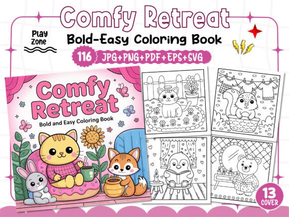 Bold Easy Comfy Retreat Coloring Pages Graphics Review