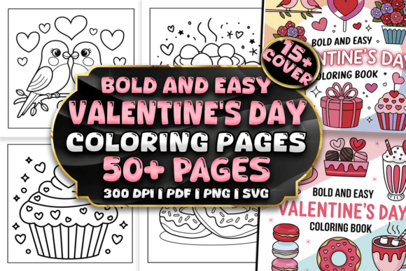 Bold Easy Valentine's Day Coloring Pages Graphics Review