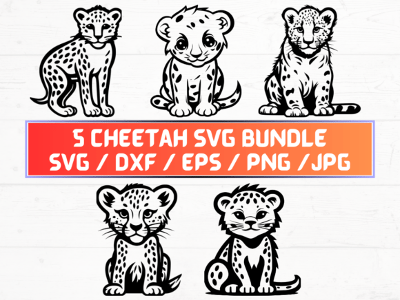 Cheetah SVG, DXF, EPS, JPG, PNG for Laser Cutting and Wall Decor