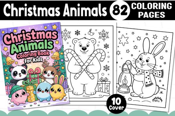 Christmas Animals Coloring Book for Kids: Graphics & Coloring Pages Review
