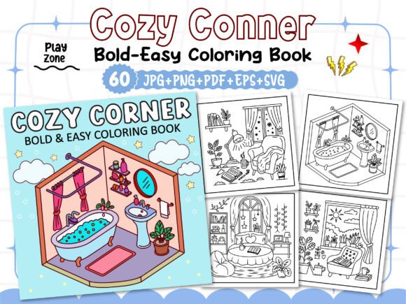 Cozy Conner Bold and Easy Coloring Pages: A Graphic Design Asset Review