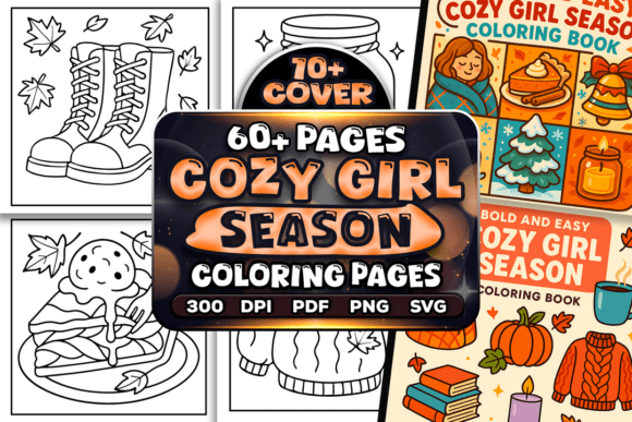 Cozy Girl Season Coloring Pages Bundle: A Graphic Designer's Review