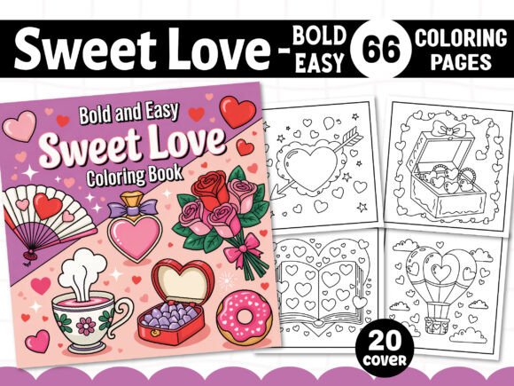 Cute and Easy Sweet Love Coloring Pages