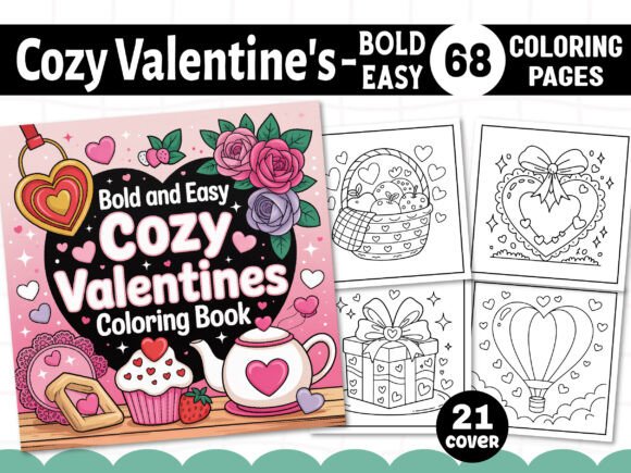 Cute Easy Cozy Valentine s Coloring Book Review
