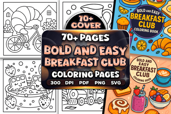 Easy Breakfast Club Coloring Pages: Graphics for Local Branding