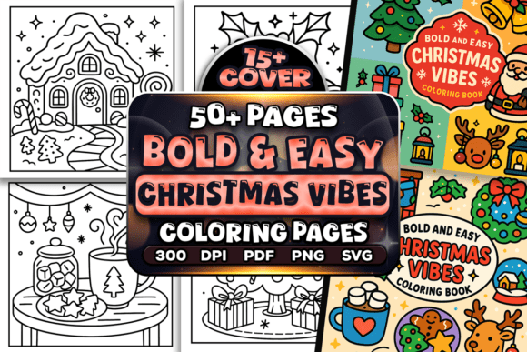 Easy Christmas Vibes Coloring Pages Graphics Review
