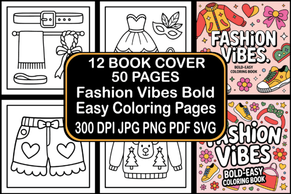 Fashion Vibes Bold Easy Coloring Pages Graphics Review
