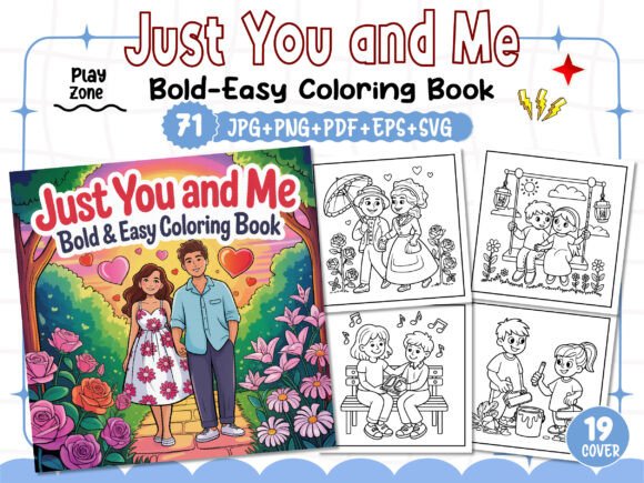 Just You and Me Coloring Pages: A Graphics Review for Sellers