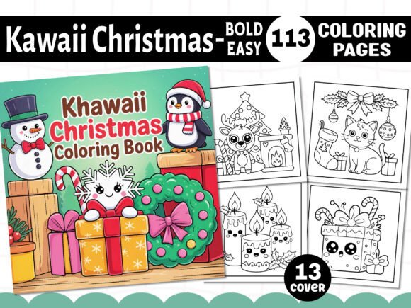 Kawaii Christmas Coloring Book for Kids: Graphics & Coloring Pages Review