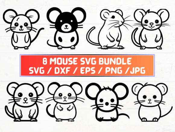 Mouse SVG for Laser Cutting Wall Decor & Digital Sales