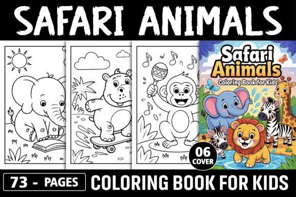 Safari Animal Coloring Pages for Kids