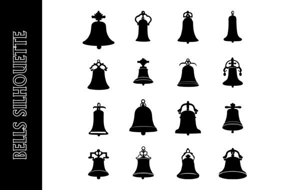 Various Black Silhouette Bells: A Graphics & Crafts Review